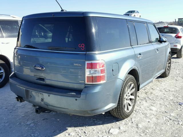 2FMHK6CC0ABA73967 - 2010 FORD FLEX SEL BLUE photo 4