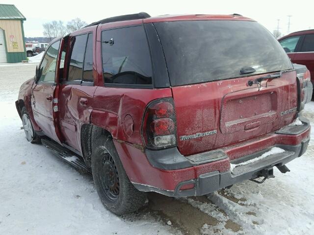 1GNDT13S132213101 - 2003 CHEVROLET TRAILBLAZE RED photo 3