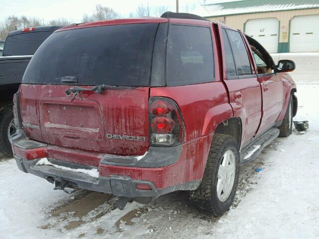 1GNDT13S132213101 - 2003 CHEVROLET TRAILBLAZE RED photo 4