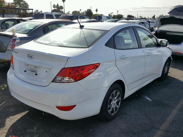 KMHCT4AE3EU714111 - 2014 HYUNDAI ACCENT GLS WHITE photo 4