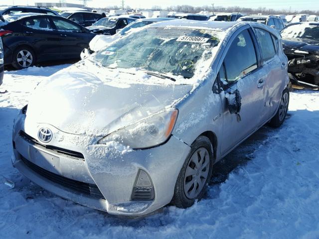 JTDKDTB30D1048376 - 2013 TOYOTA PRIUS C SILVER photo 2