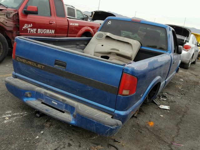 1GCCS1450YK259865 - 2000 CHEVROLET S TRUCK S1 BLUE photo 4