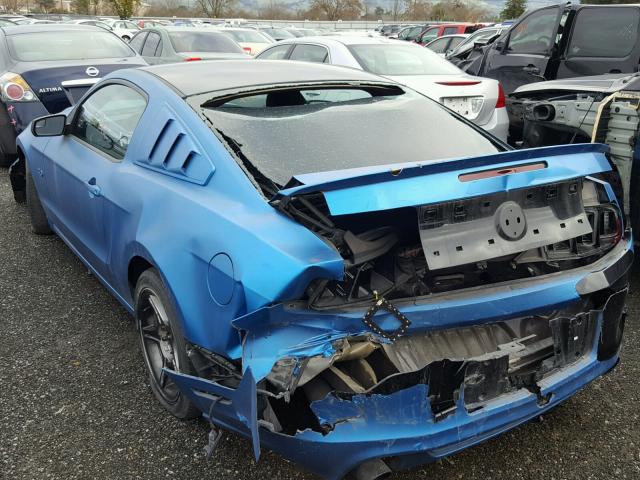 1ZVBP8CF6E5239529 - 2014 FORD MUSTANG GT BLUE photo 3