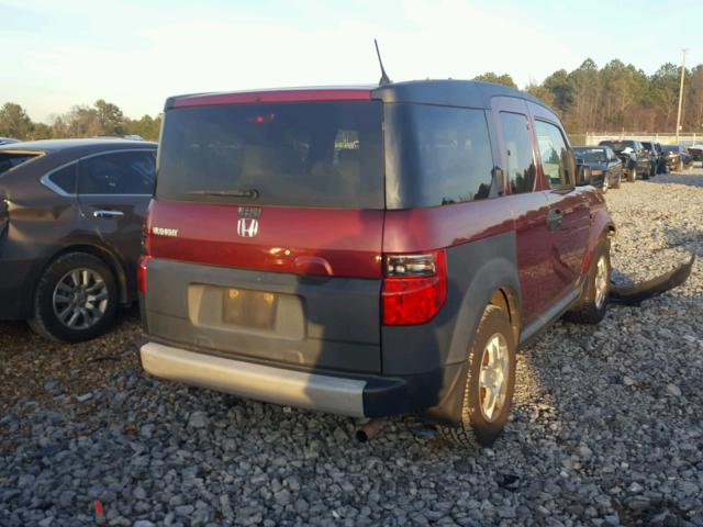 5J6YH18308L009317 - 2008 HONDA ELEMENT LX BURGUNDY photo 4