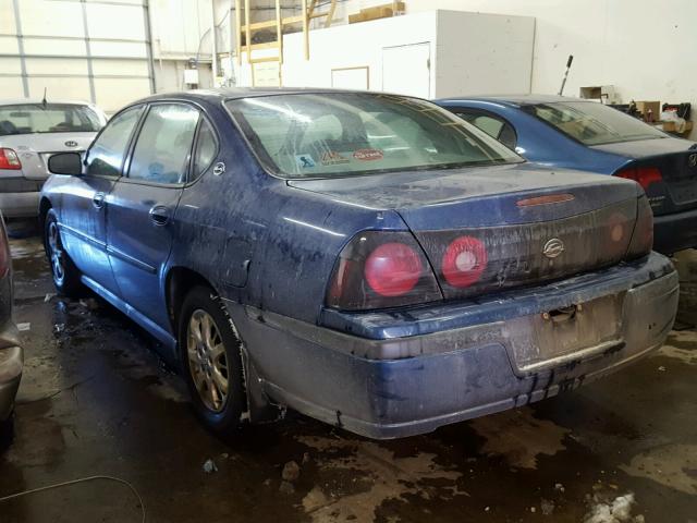 2G1WF52E259215562 - 2005 CHEVROLET IMPALA BLUE photo 3