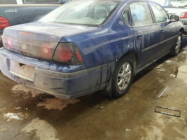 2G1WF52E259215562 - 2005 CHEVROLET IMPALA BLUE photo 4