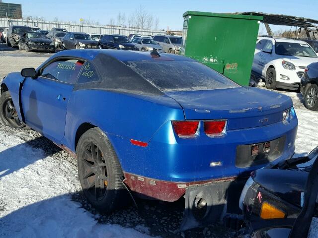 2G1FB1ED5B9131772 - 2011 CHEVROLET CAMARO LT BLUE photo 3