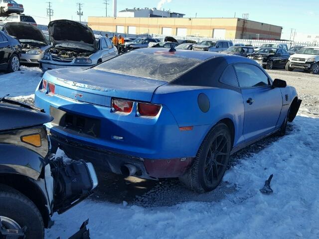 2G1FB1ED5B9131772 - 2011 CHEVROLET CAMARO LT BLUE photo 4