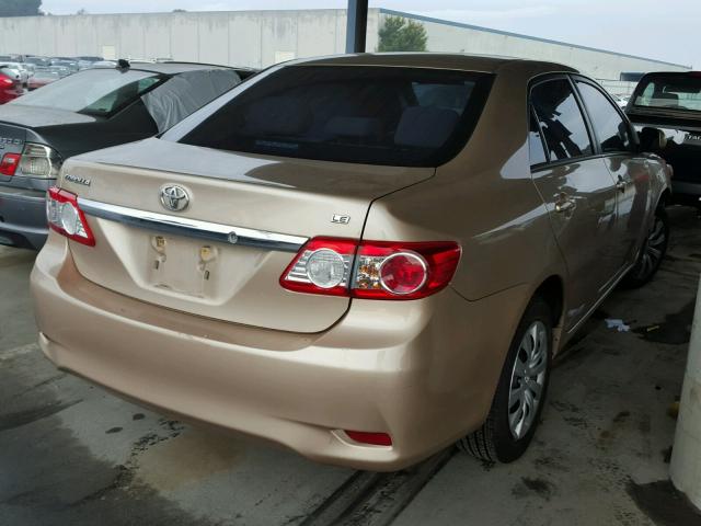 2T1BU4EE0CC804849 - 2012 TOYOTA COROLLA BA GOLD photo 4