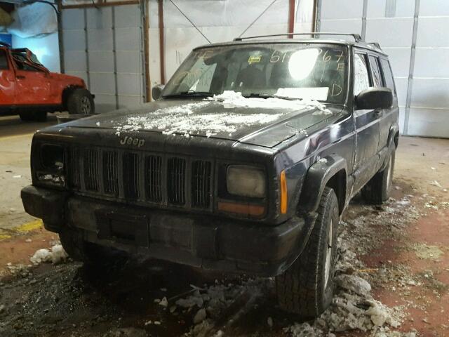 1J4FF48S5YL172423 - 2000 JEEP CHEROKEE S BLACK photo 2