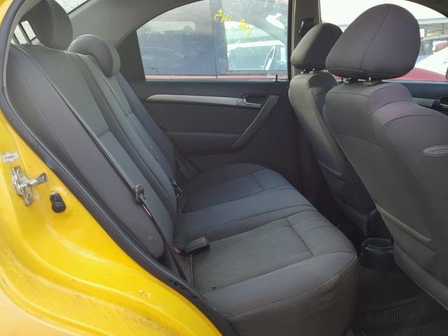 KL1TD566X8B059171 - 2008 CHEVROLET AVEO BASE YELLOW photo 6