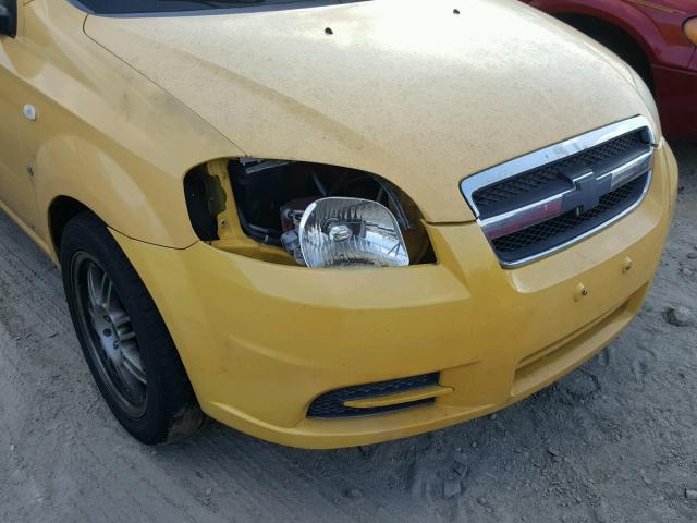 KL1TD566X8B059171 - 2008 CHEVROLET AVEO BASE YELLOW photo 9