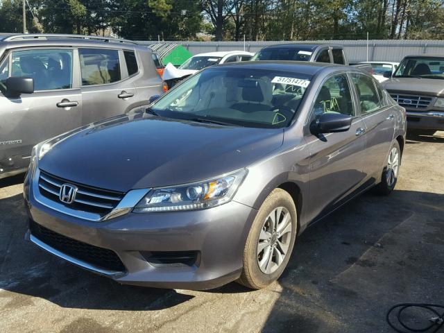 1HGCR2F37DA236940 - 2013 HONDA ACCORD LX GRAY photo 2