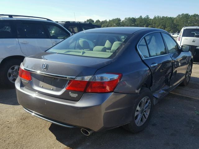 1HGCR2F37DA236940 - 2013 HONDA ACCORD LX GRAY photo 4