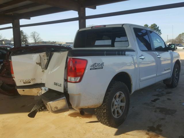 1N6BA07B66N504672 - 2006 NISSAN TITAN XE WHITE photo 4