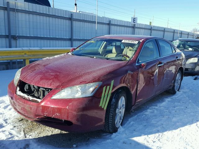 JTHBJ46G992286786 - 2009 LEXUS ES 350 RED photo 2