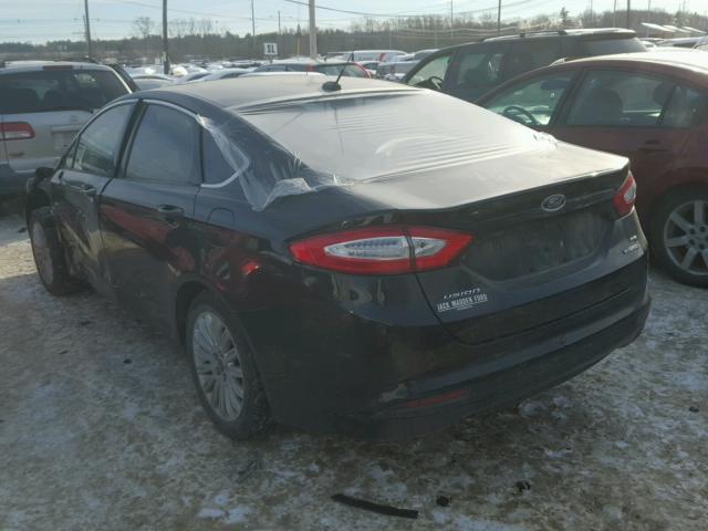 3FA6P0LU1DR196742 - 2013 FORD FUSION SE BLACK photo 3