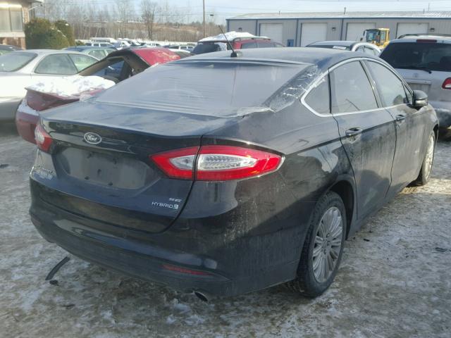 3FA6P0LU1DR196742 - 2013 FORD FUSION SE BLACK photo 4