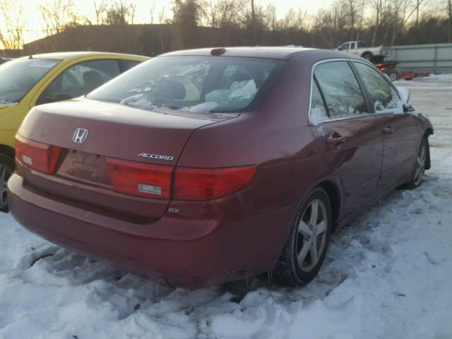 1HGCM56805A091561 - 2005 HONDA ACCORD EX BURGUNDY photo 4