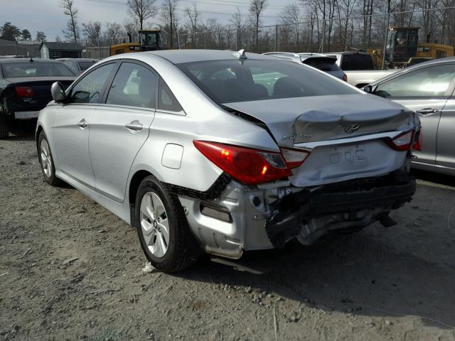 5NPEB4AC3EH824293 - 2014 HYUNDAI SONATA GLS SILVER photo 3