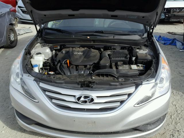 5NPEB4AC3EH824293 - 2014 HYUNDAI SONATA GLS SILVER photo 7