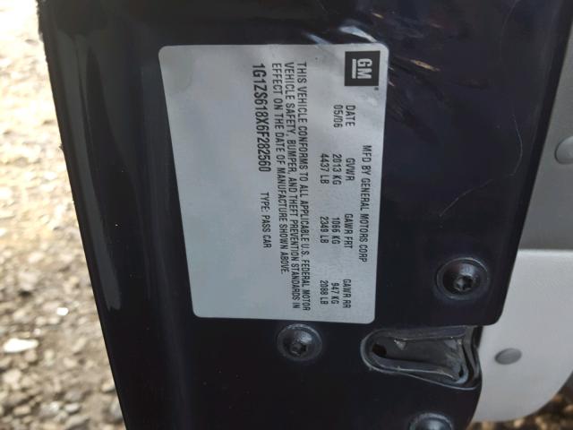 1G1ZS618X6F282560 - 2006 CHEVROLET MALIBU MAX ლურჯი ფოტო 10