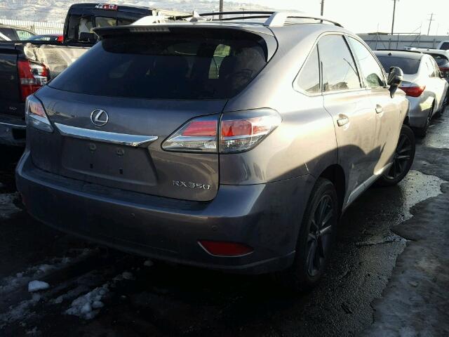 2T2BK1BA8DC223361 - 2013 LEXUS RX 350 CHARCOAL photo 4