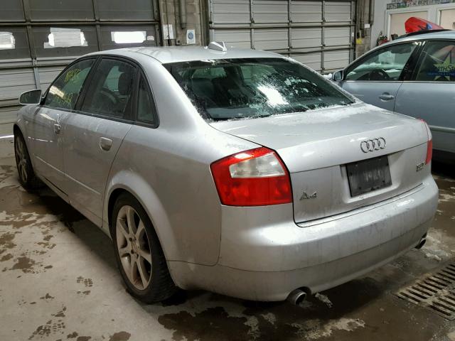 WAULC68E74A163104 - 2004 AUDI A4 1.8T QU SILVER photo 3