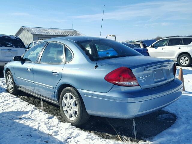 1FAFP53UX7A138480 - 2007 FORD TAURUS SE BLUE photo 3