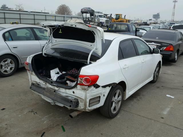 2T1BU4EE8BC646906 - 2011 TOYOTA COROLLA BA WHITE photo 4