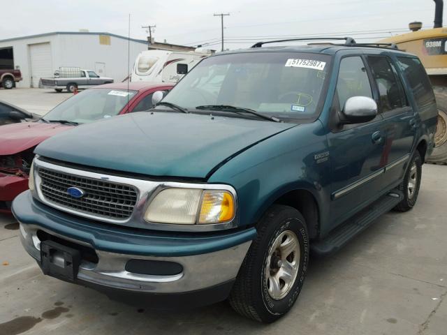 1FMEU17L5VLA02229 - 1997 FORD EXPEDITION GREEN photo 2