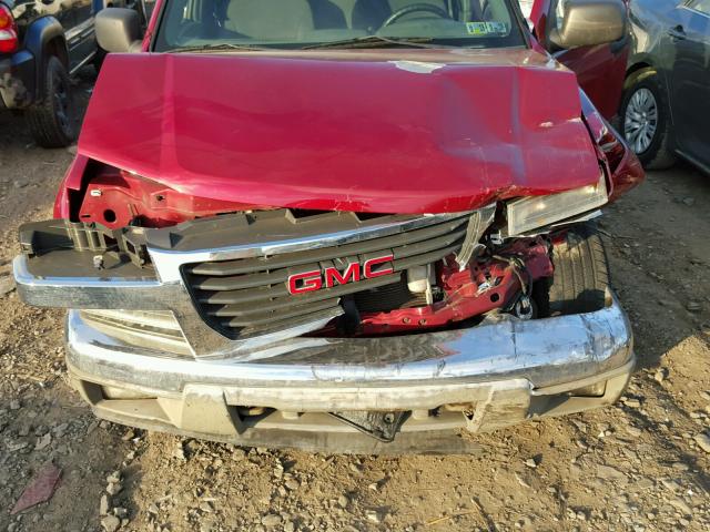 1GTDT146058176097 - 2005 GMC CANYON RED photo 7