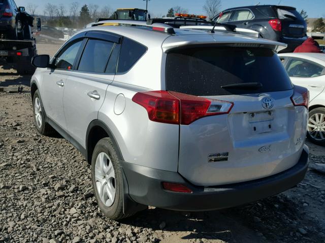 JTMBFREV8FD117746 - 2015 TOYOTA RAV4 LE SILVER photo 3