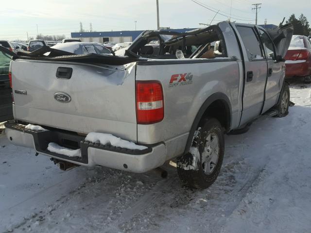 1FTPW14504KC13985 - 2004 FORD F150 SUPER SILVER photo 4