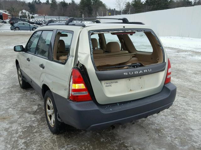 JF1SG63625H732359 - 2005 SUBARU FORESTER 2 BEIGE photo 3