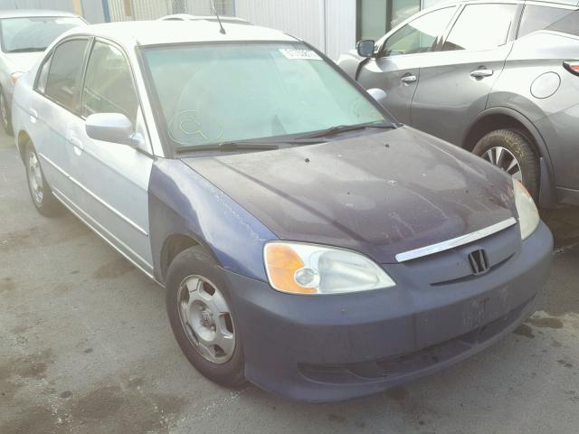 JHMES96613S019602 - 2003 HONDA CIVIC HYBR BLUE photo 1