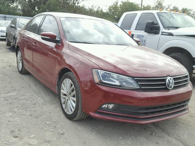 3VWL07AJ2GM337139 - 2016 VOLKSWAGEN JETTA SEL BURGUNDY photo 1