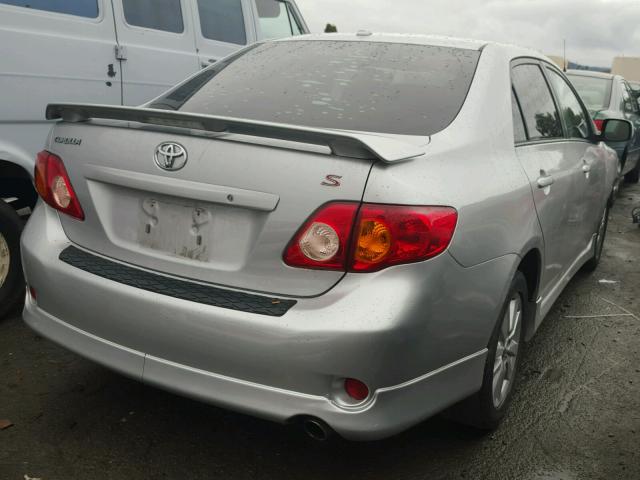 1NXBU40E19Z035891 - 2009 TOYOTA COROLLA BA SILVER photo 4