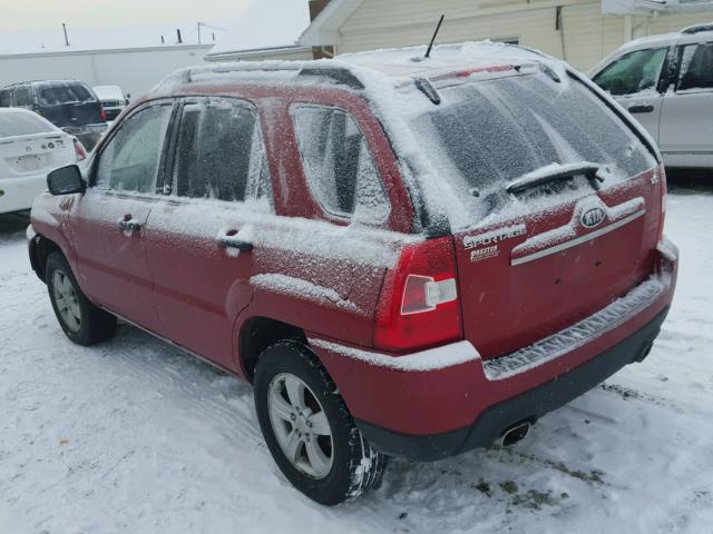 KNDJF724197558049 - 2009 KIA SPORTAGE L RED photo 3