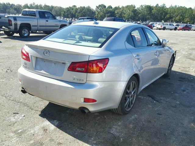 JTHBK262582074701 - 2008 LEXUS IS 250 SILVER photo 4