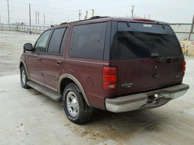 1FMRU17WX1LA22918 - 2001 FORD EXPEDITION MAROON photo 3