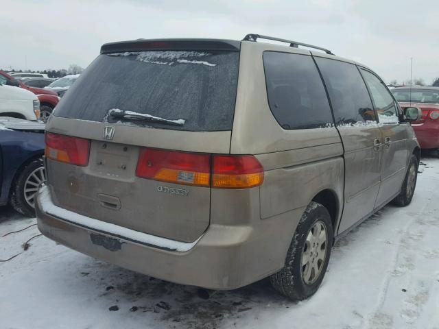 5FNRL18894B138769 - 2004 HONDA ODYSSEY EX GOLD photo 4