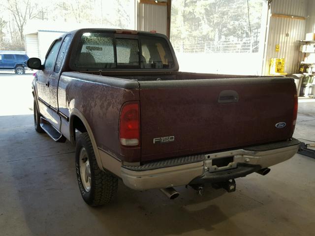 1FTDX18W5VNB48599 - 1997 FORD F150 MAROON photo 3