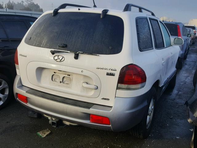 KM8SC73E05U029915 - 2005 HYUNDAI SANTA FE G WHITE photo 4