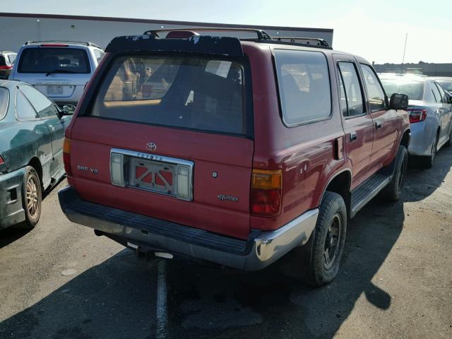 JT3VN29V2S0040556 - 1995 TOYOTA 4RUNNER VN RED photo 4