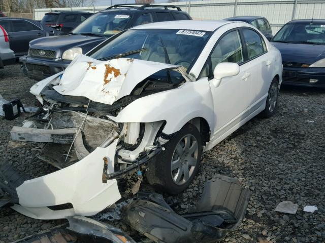 19XFA1F56AE014168 - 2010 HONDA CIVIC LX WHITE photo 2