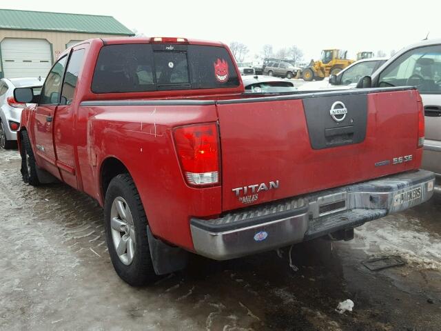 1N6BA06AX8N349376 - 2008 NISSAN TITAN XE RED photo 3