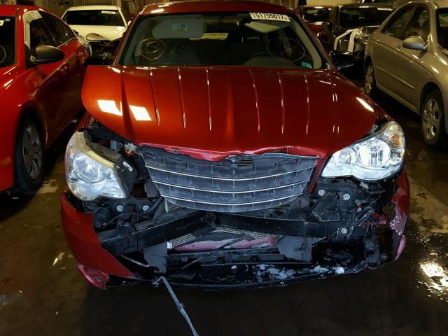 1C3LC46K18N181892 - 2008 CHRYSLER SEBRING LX RED photo 9