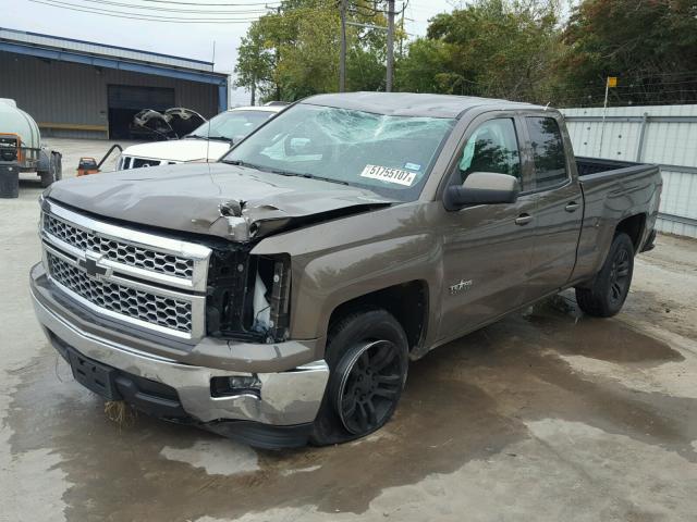 1GCRCREH6EZ254719 - 2014 CHEVROLET SILVERADO BROWN photo 2