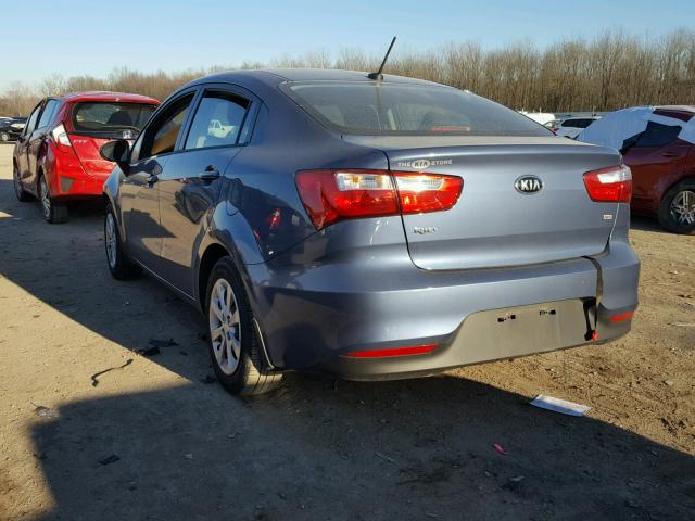 KNADM4A32G6674998 - 2016 KIA RIO LX Կապույտ լուսանկար 3